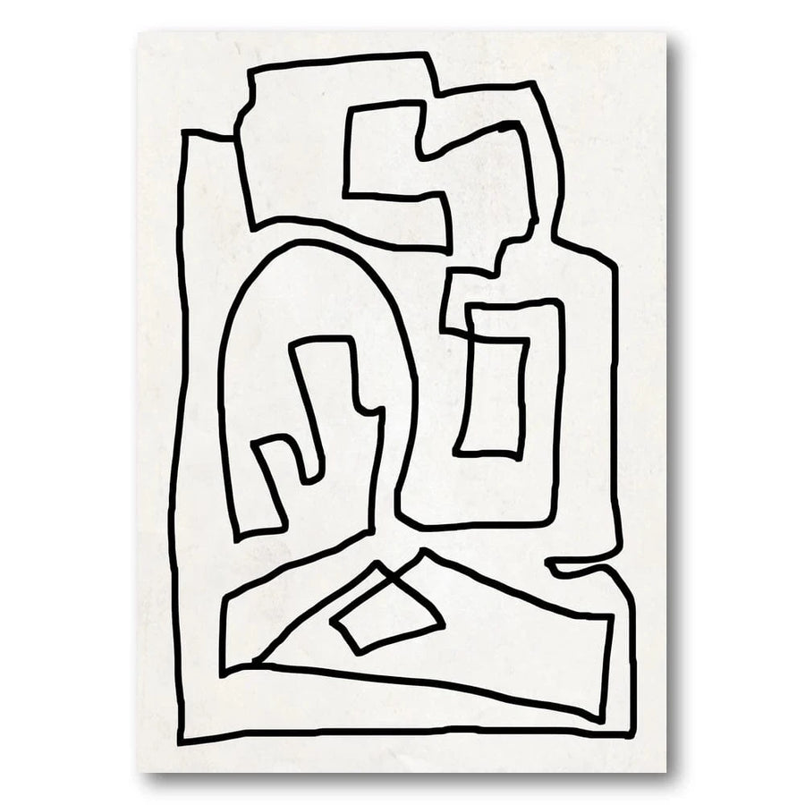 Monochrome Labyrinth Essence Art Print