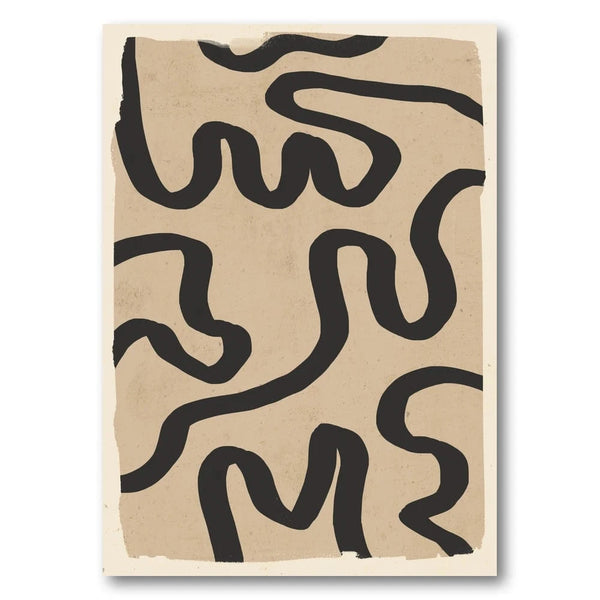 Sepia Noir Flow Art Print
