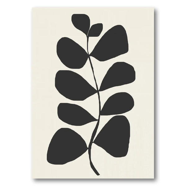 Monochrome Elegance Botanical Art Print
