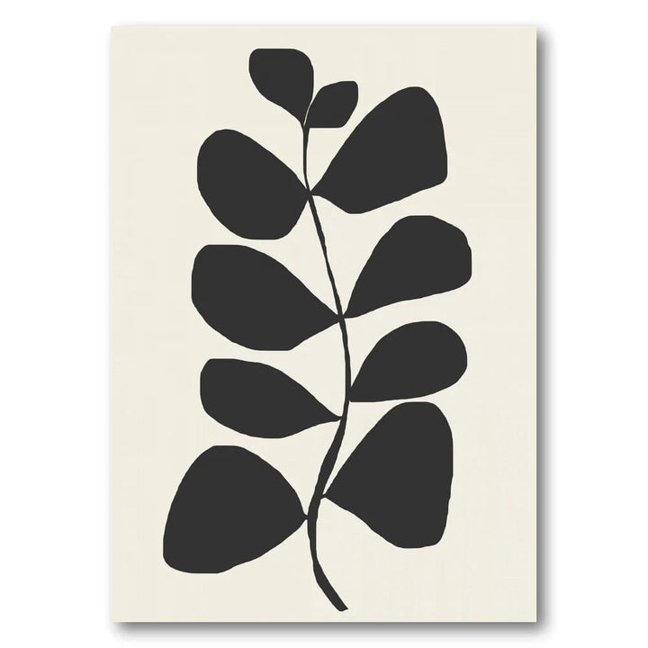 Monochrome Elegance Botanical Art Print