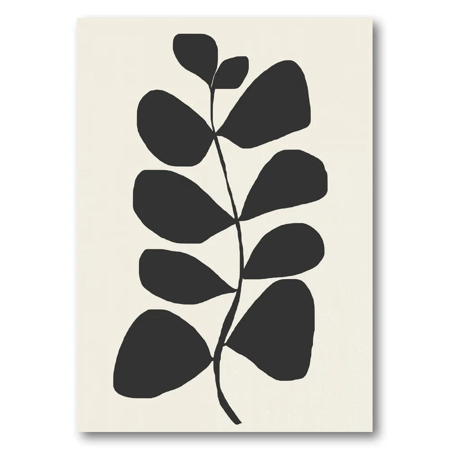 Monochrome Elegance Botanical Art Print