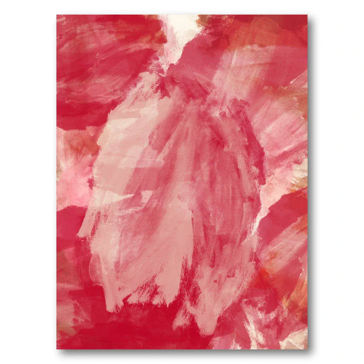 Romantic Blush Red Abstract Art Print