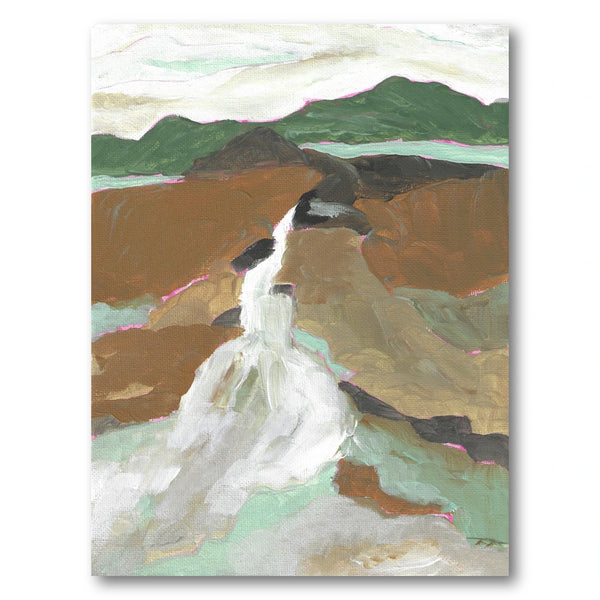 Abstract Mountain Waterfall Art Print