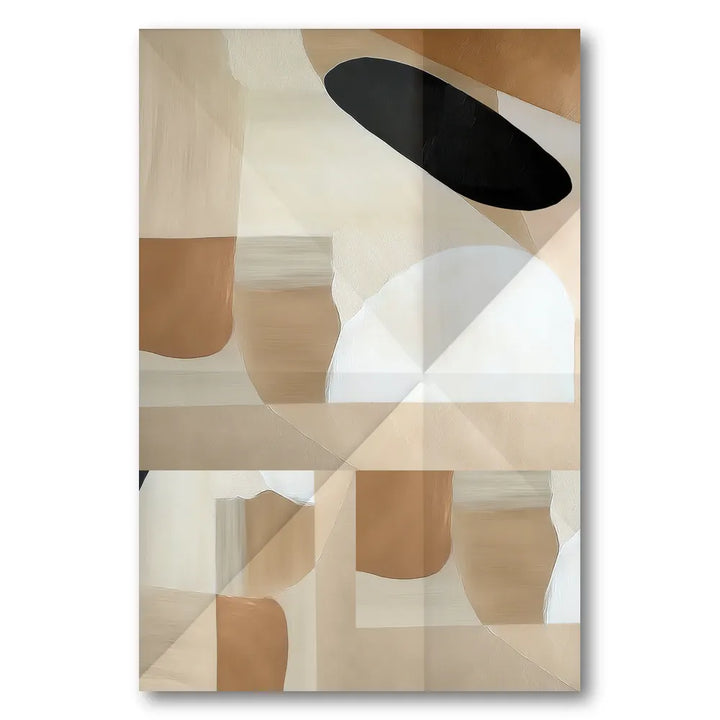 Abstract Neutral Shapes Art Print 1