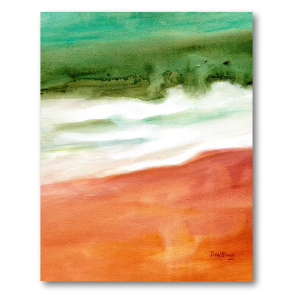 Coastal Tranquility Watercolor Art Print
