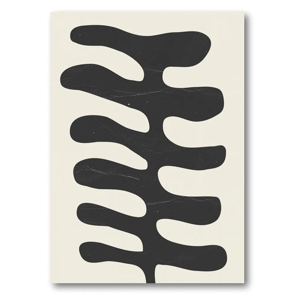 Monochrome Organic Flow Art Print