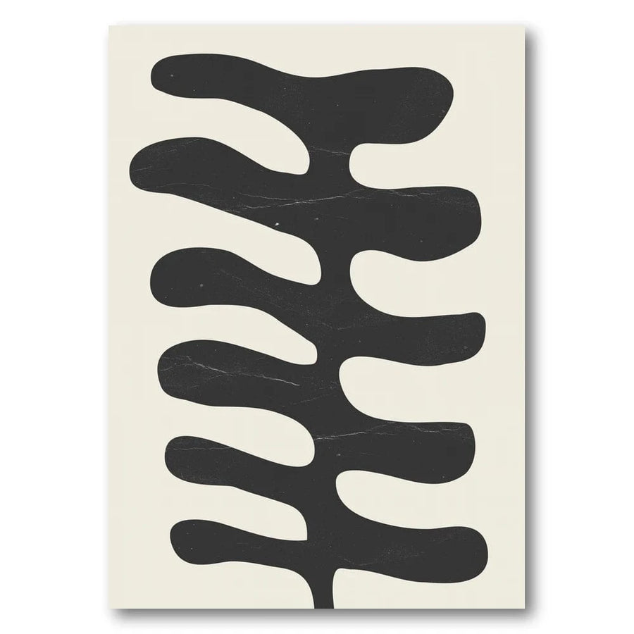 Monochrome Organic Flow Art Print