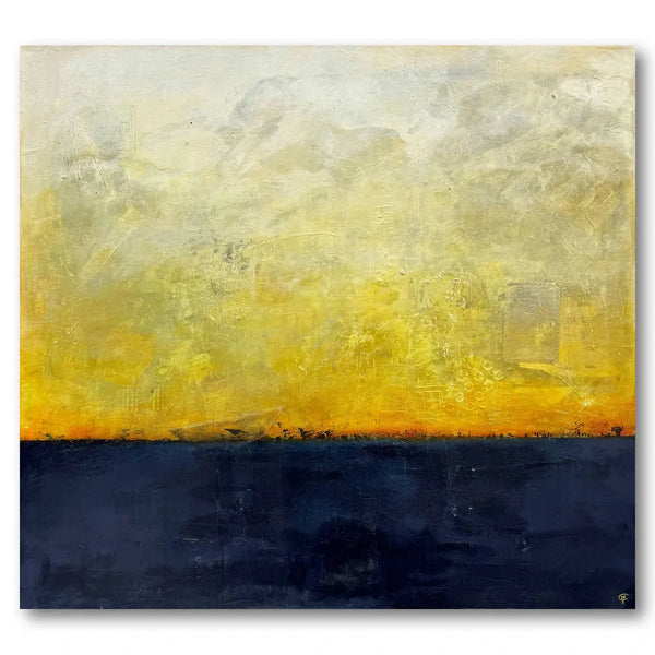 Abstract Sunset Boat