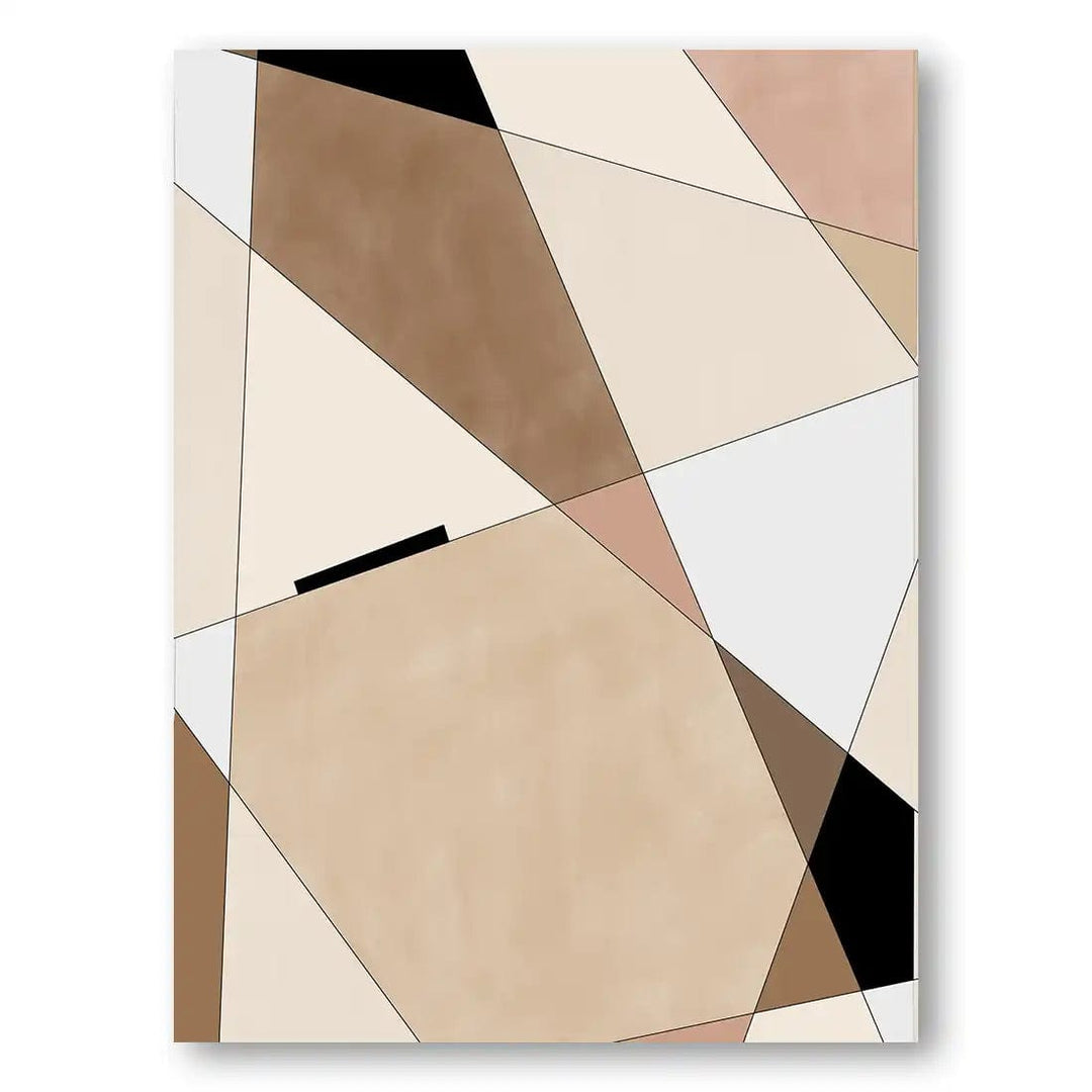 Abstract Art Print in Brown, Beige & Blush 2