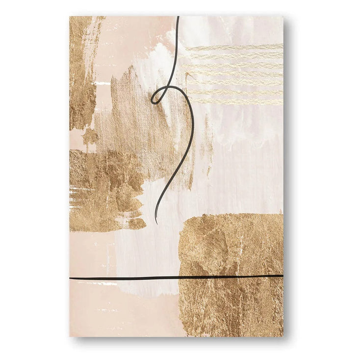 Gold Abstract Harmony Art Print