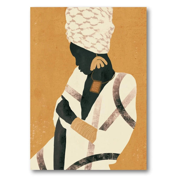 Golden Silhouette Elegance Art Print