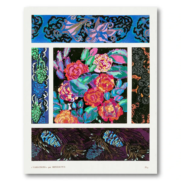 Art Deco Pattern Variations 9 Art Print