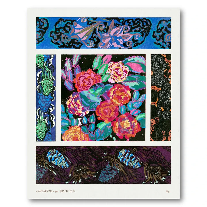 Art Deco Pattern Variations 9 Art Print