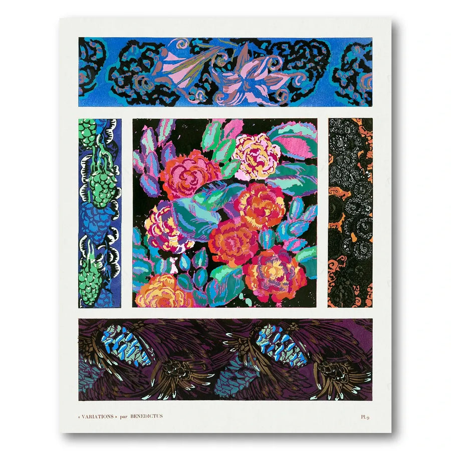 Art Deco Pattern Variations 9 Art Print