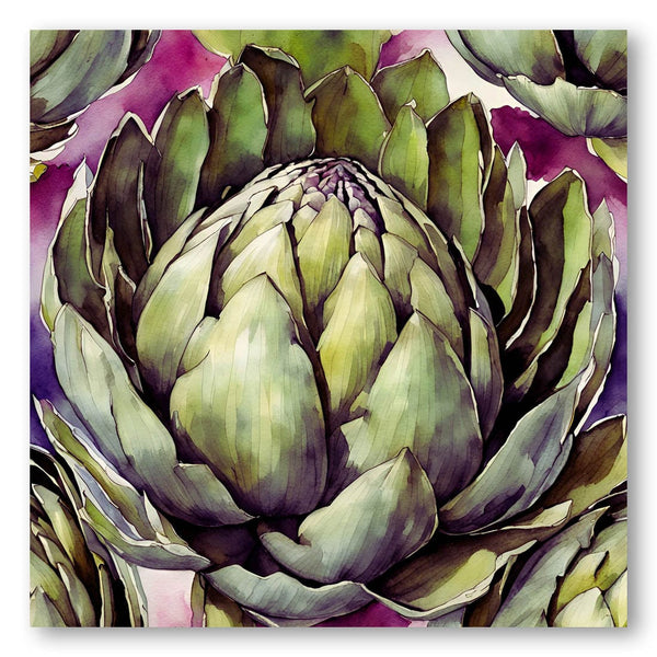 Artischocke, Aquarell, Ink - watercolor painting Art Print By Ohkimiko