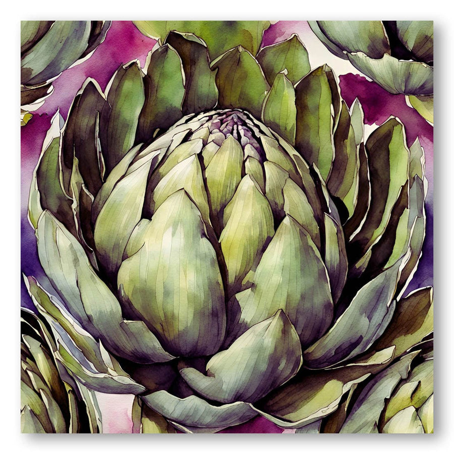 Artischocke, Aquarell, Ink - watercolor painting Art Print By Ohkimiko