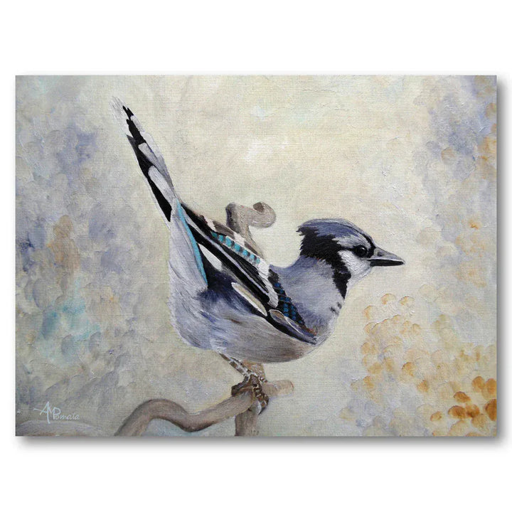 Blue Jay on Branch Art Print