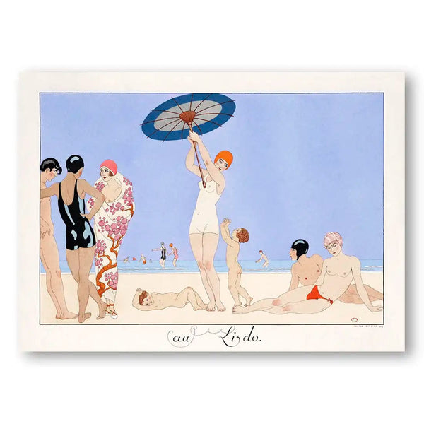 Au Lido by George Barbier Art Print