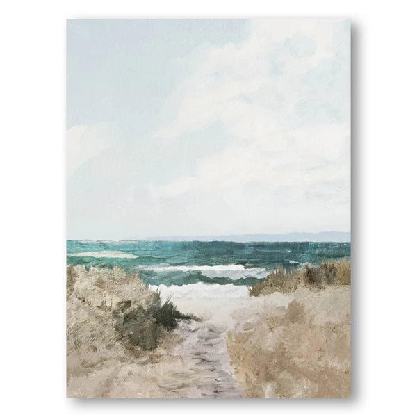 Strolling To Shore Art Print