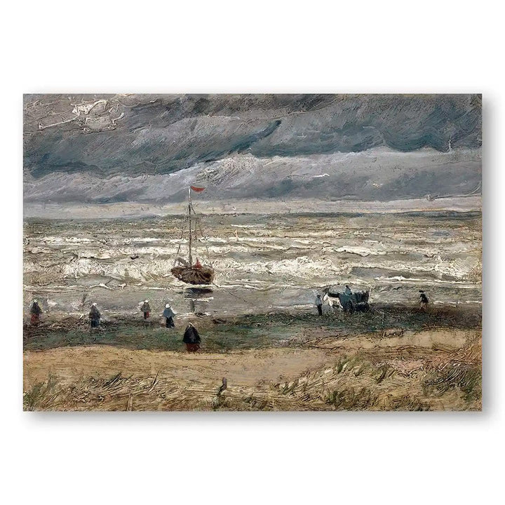 Beach at Scheveningen Van Gogh Art Print