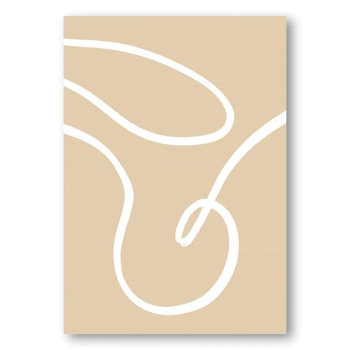 Beige Serene Flow Art Print