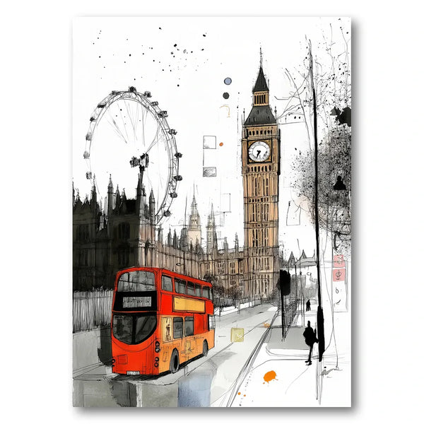 Big Ben London Bus Art Print