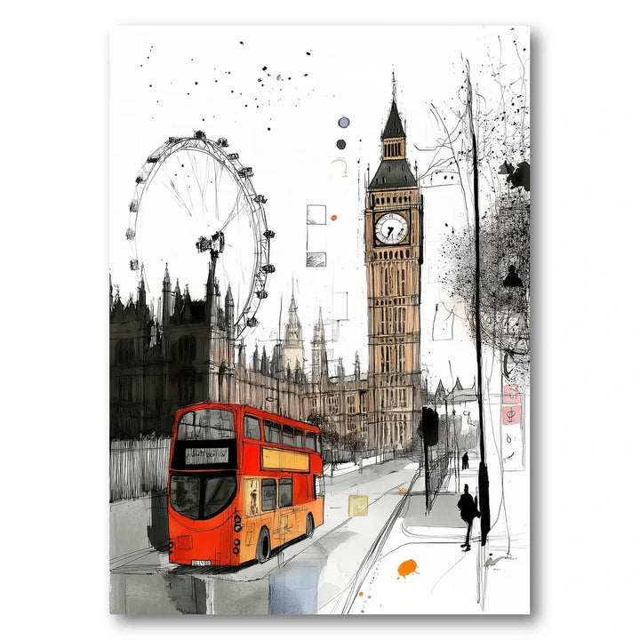 Big Ben London Bus Art Print
