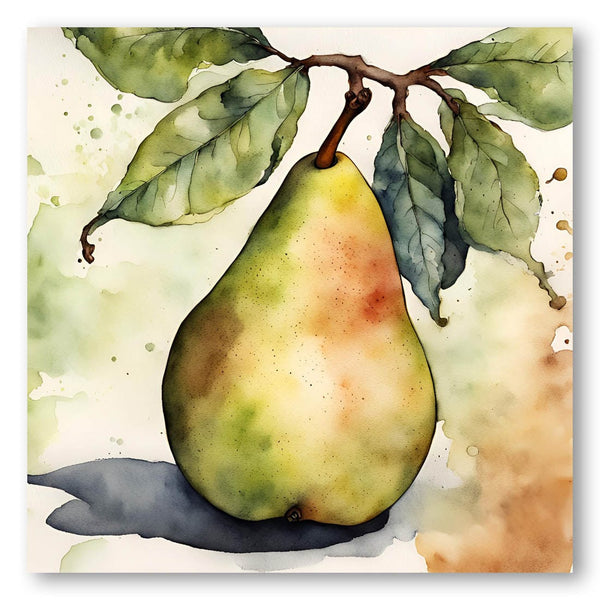 Birne - watercolor painting Art Print By Ohkimiko