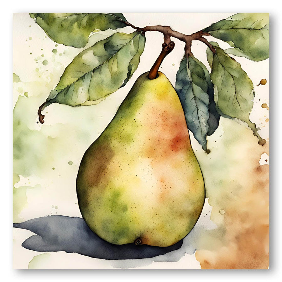 Birne - watercolor painting Art Print By Ohkimiko