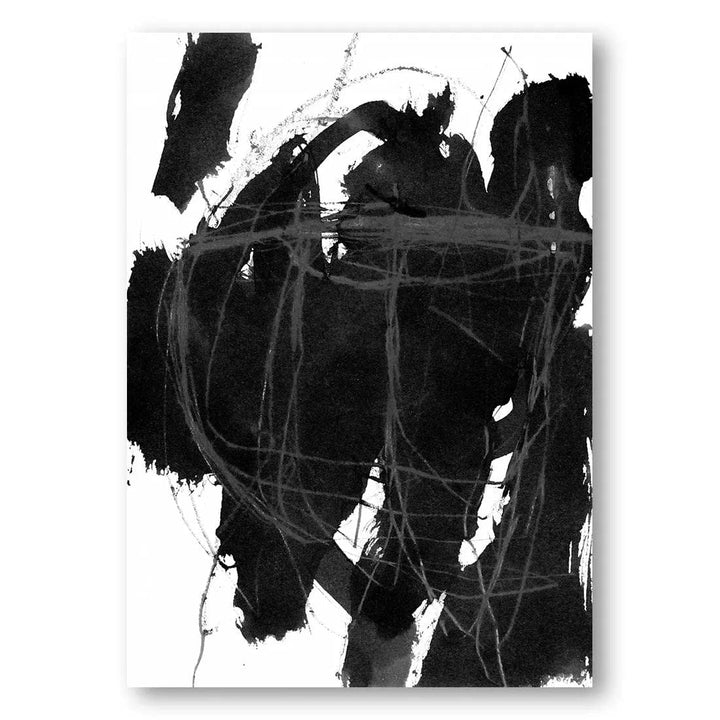 Abstract Black Lines Art Print