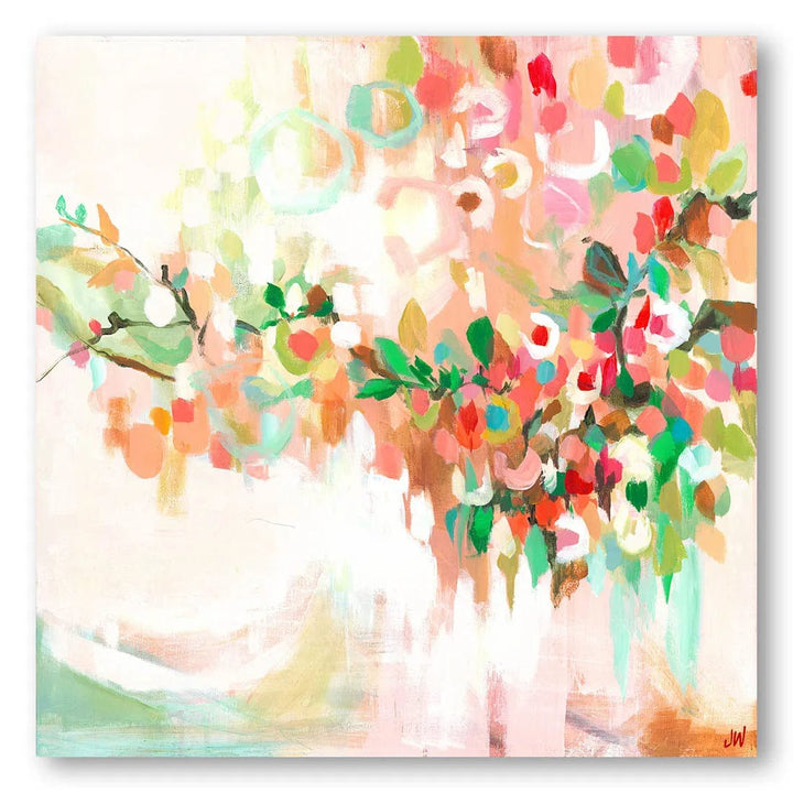 Blossom Breeze Brushstrokes Art Print