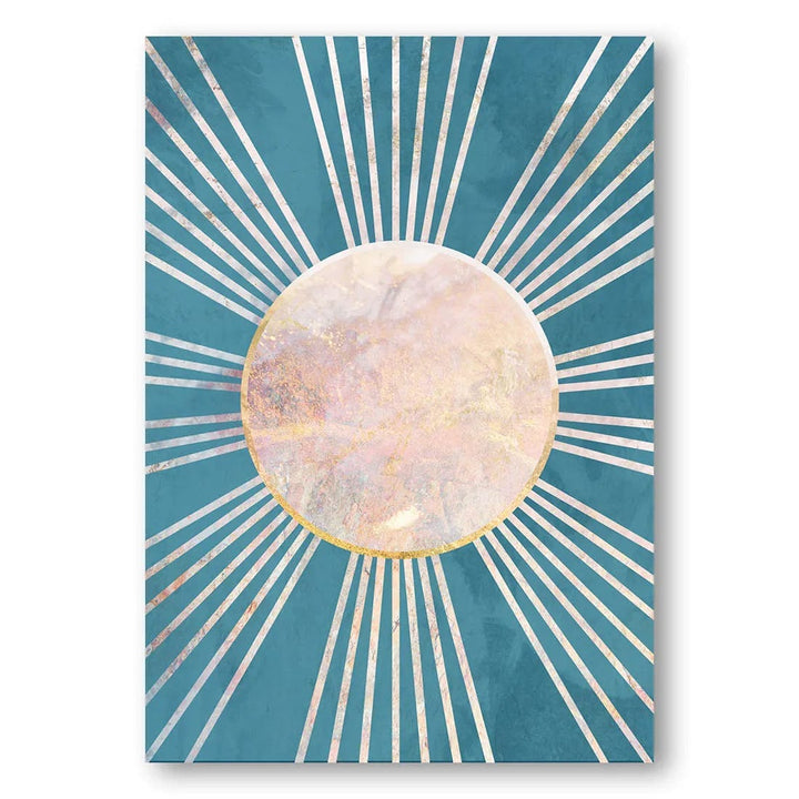 Blue Radiant Sunshine Art Print