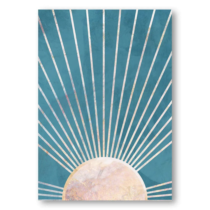 Radiant Blue Sunrise Art Print