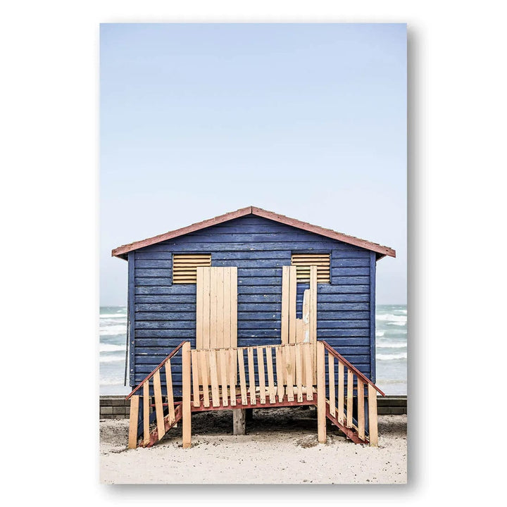 Blue Hut At Seaside Photo Print