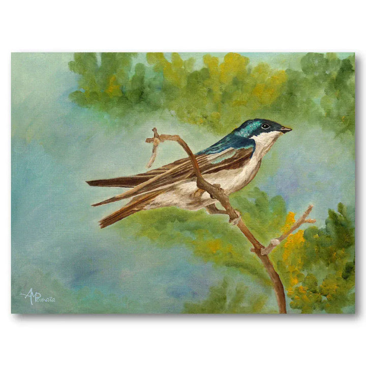 Blue Bird Tranquility Art Print