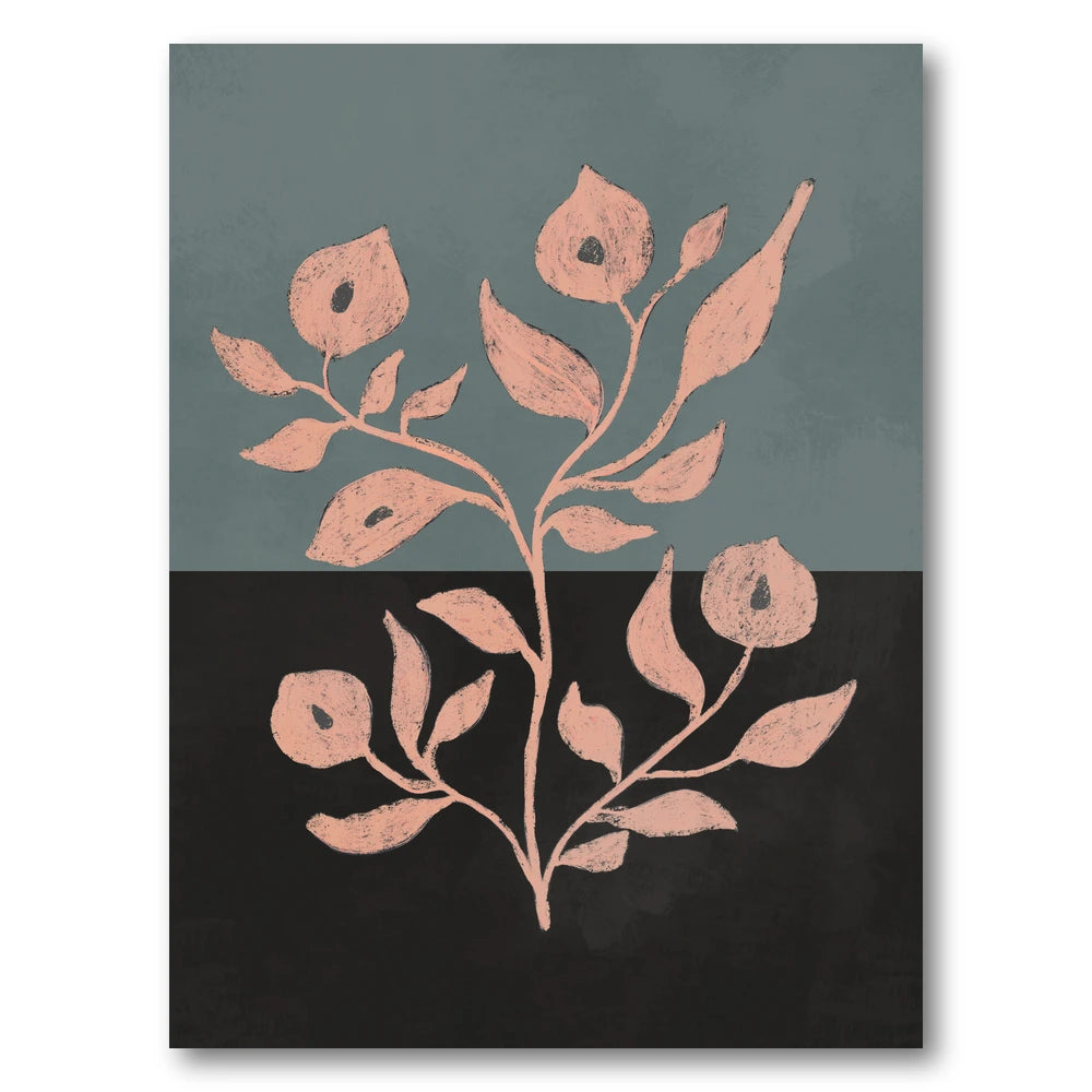Blush Flora Contrast Art Print