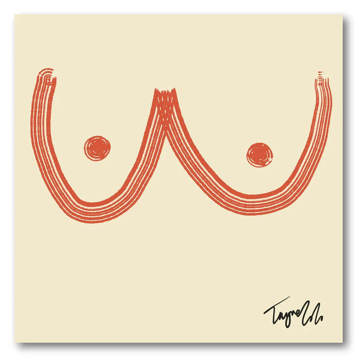 Minimalist Line Art Boobs Art Print