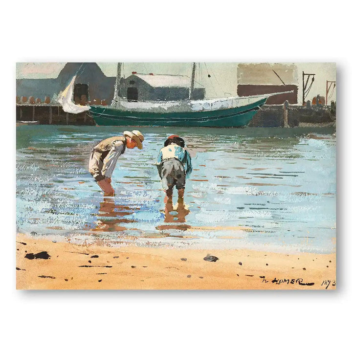 Boys Wading by Winslow Homer Coastal Art Print
