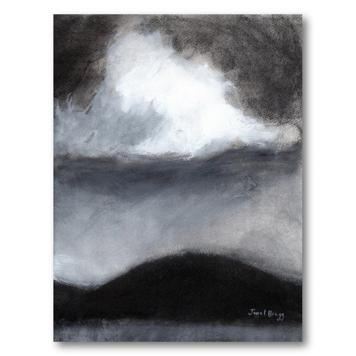 Bright Cloud Dark Hills Art Print