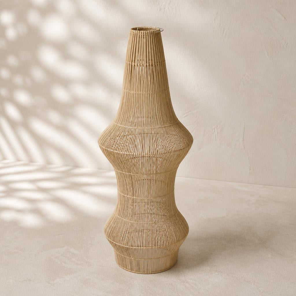 Sock Rattan Pendant Light, studio view