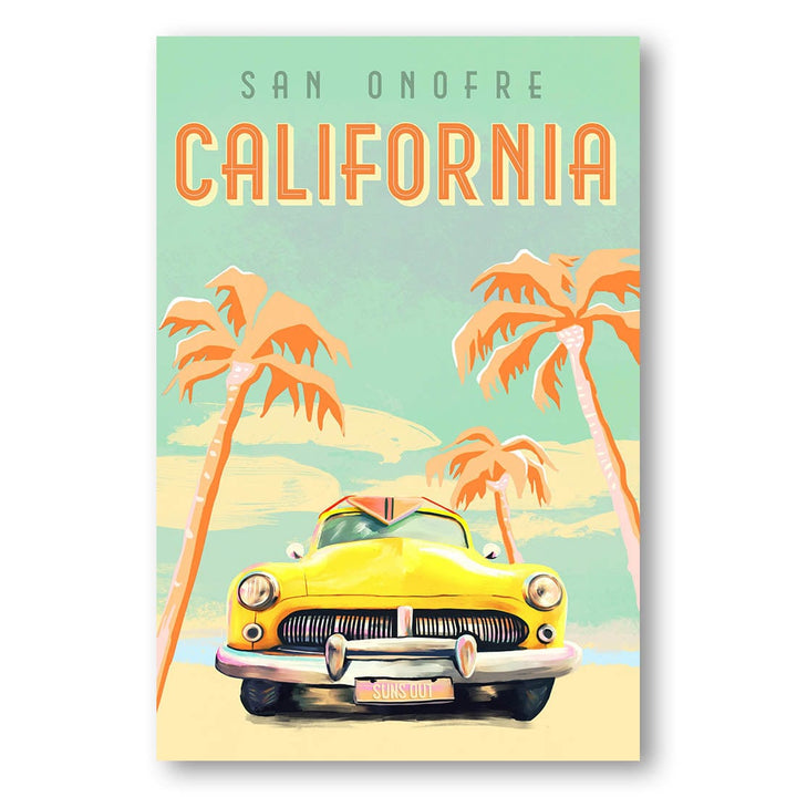 California Surf Poster -  Art Print