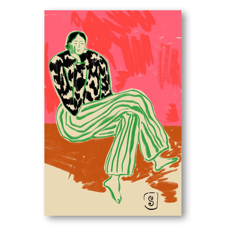 Calm Woman Portrait -  Art Print