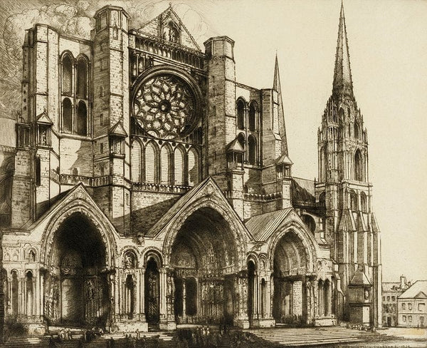 Chartres North Portal Art Print