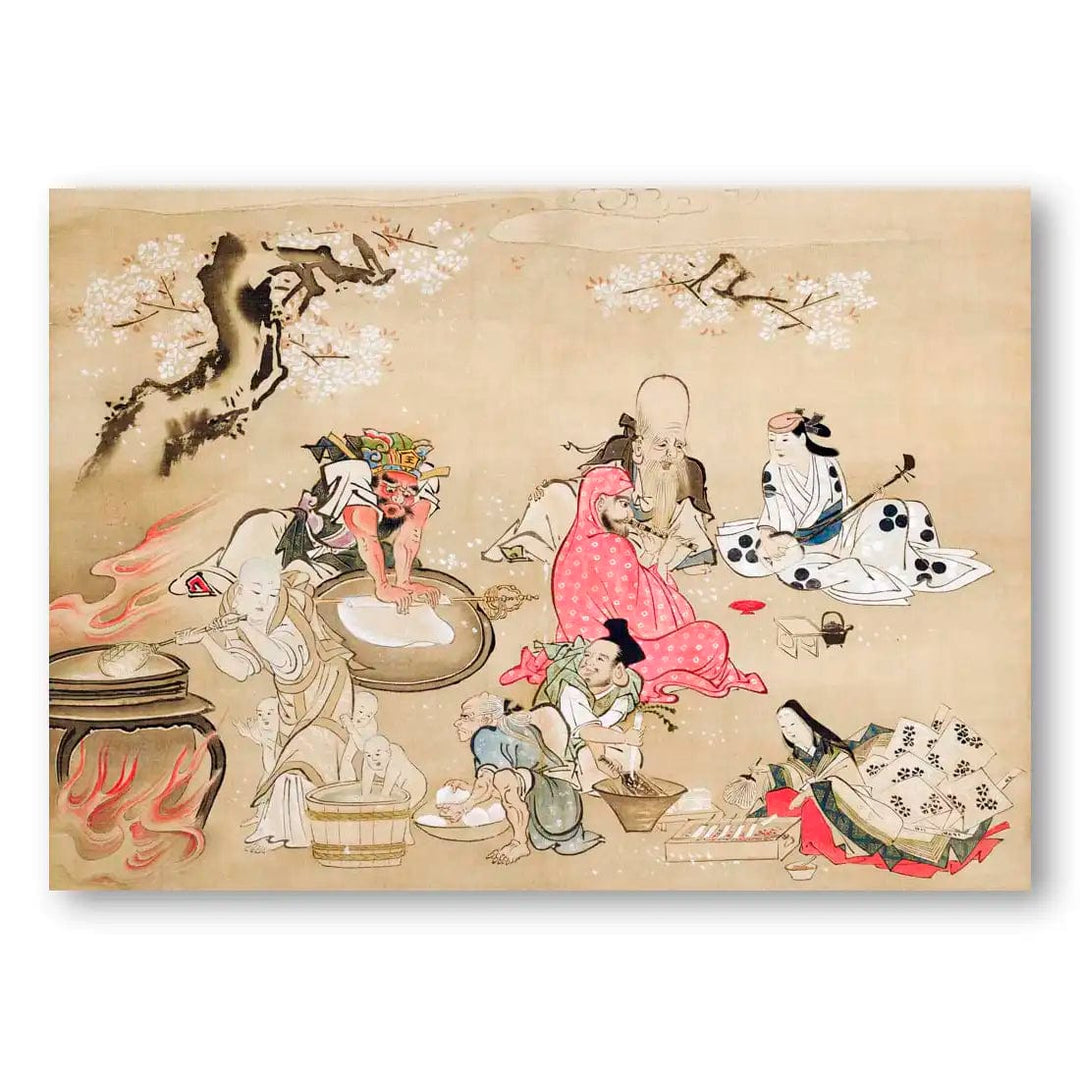 Cherry Blossom Banquet Japanese Art Print