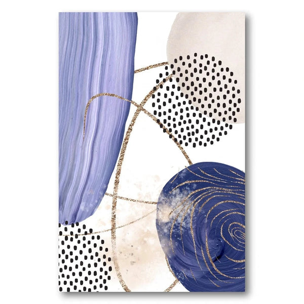Abstract Blue Circles 3 Art Print