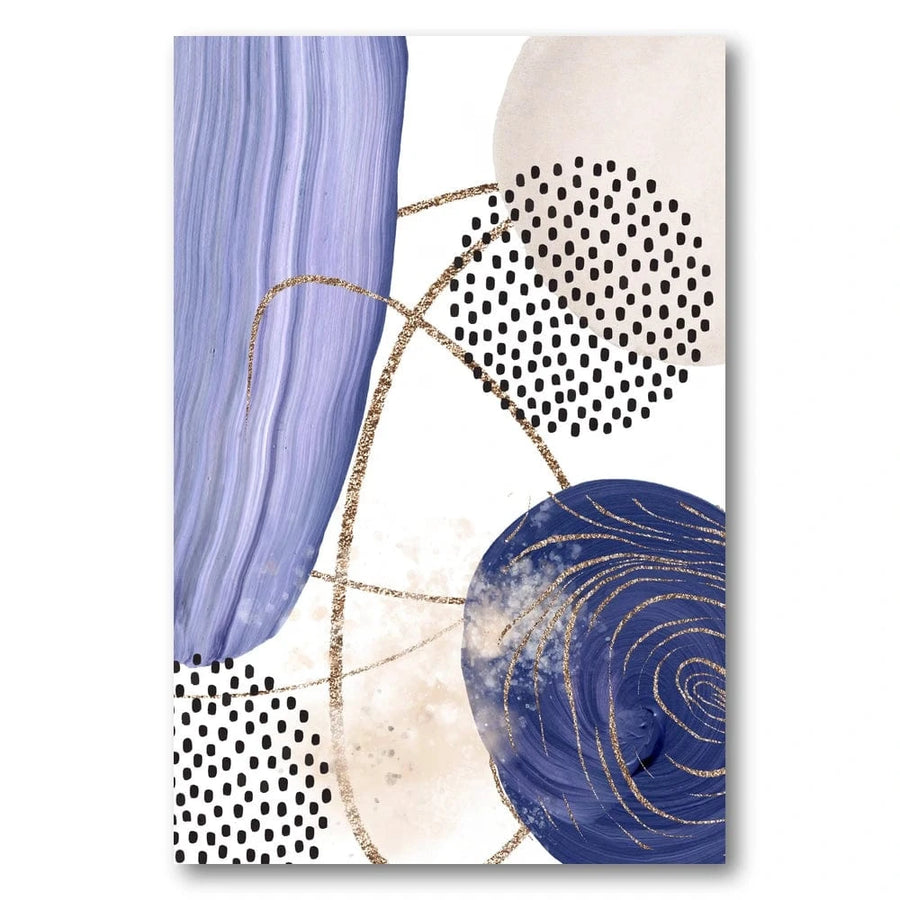 Abstract Blue Circles 3 Art Print