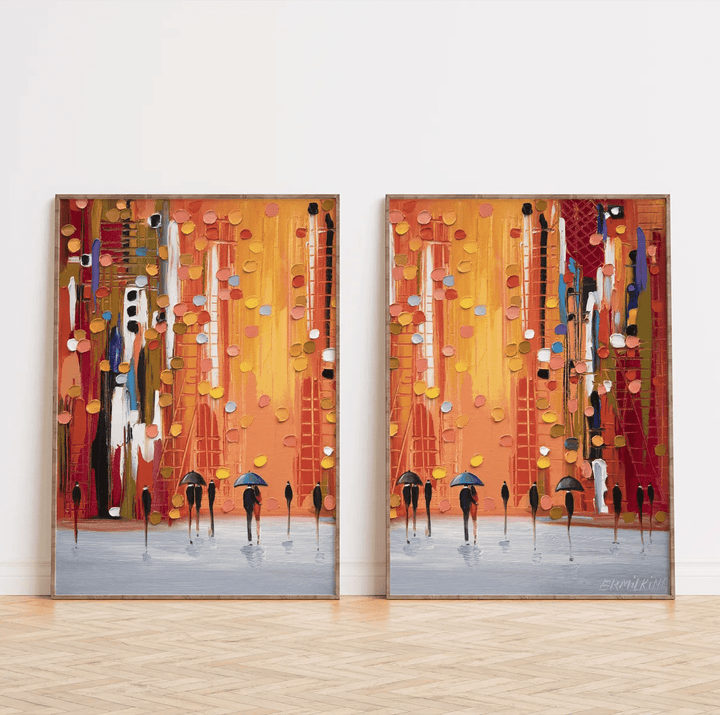 "Metropolitan Twilight" - Urban Life Series Art Set