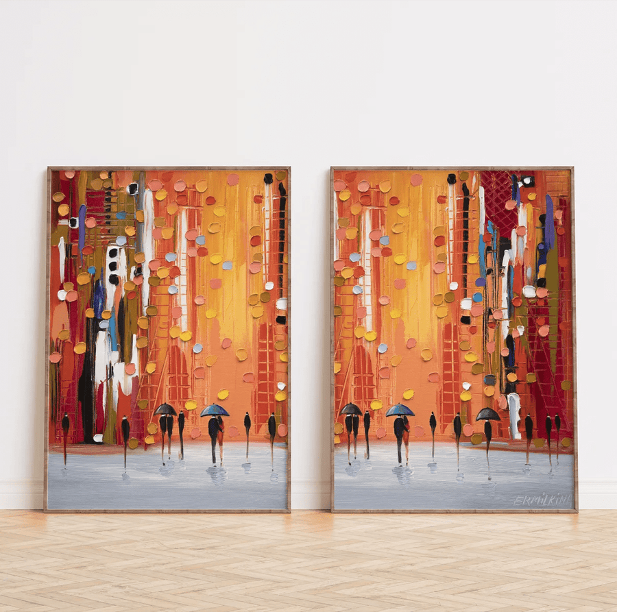 "Metropolitan Twilight" - Urban Life Series Art Set