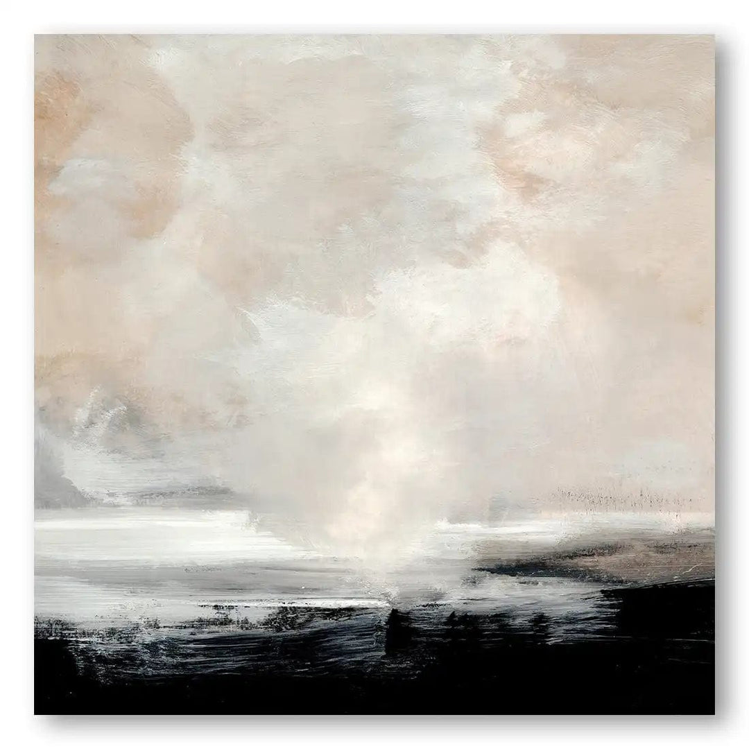 Clouds in Neutral Abstract Art Print