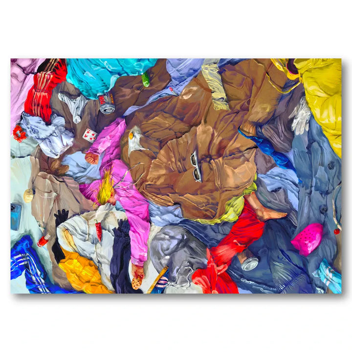 Colorful Clothes Chaos Art Print